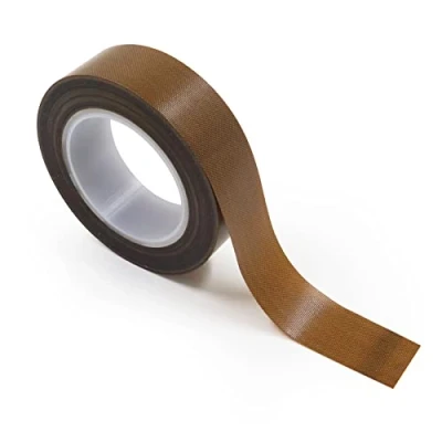 Immagine di nastro in teflon fibra di vetro rivestito PTFE ad alta temperatura, adesivo tessuto per isolamento termico 0,18 mm spessore macchine sottovuoto Weston (1,8 cm x 10 m)