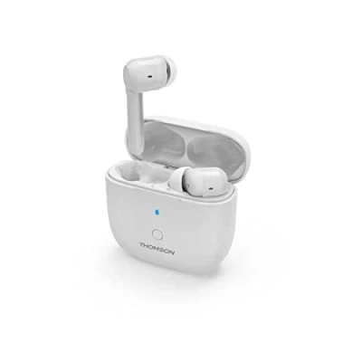 Immagine di Thomson Auricolari senza fili con microfono Wear7811W Bluetooth (Auricolari IntraAuricolari, Microfono, TWS, ANC Riduzione Attiva del Rumore, Cuffie In Ear, 4h Di Ascolto) Bianco
