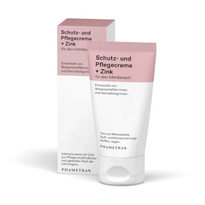 Immagine di Phametra Crema protettiva e nutriente + zinco per la zona intima esterna 50 ml in dispenser airless Cura medica pelle secca, irritata o arrossata dermatologicamente confermato
