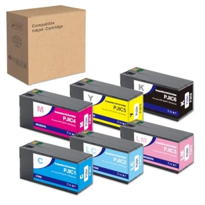 Immagine di Hallosun PP100 PP50 PJIC1 PJIC2 PJIC3 PJIC4 PJIC5 PJIC6 Cartuccia d&#039;inchiostro compatibile con Epson PP 100N11 50BD 50II 100II PP100III (6 pezzi)