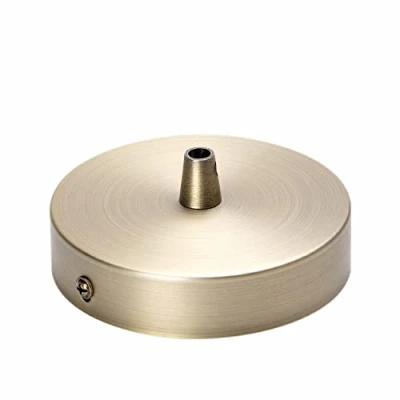 Immagine di Copertura per baldacchino (Ø 100 mm), altezza 24 mm, lampada a sospensione, con morsetto in metallo, bronzo