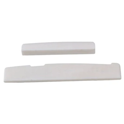 Immagine di Set ponte scanalato sella dado osso intagliato per chitarra acustica folk a 12 corde