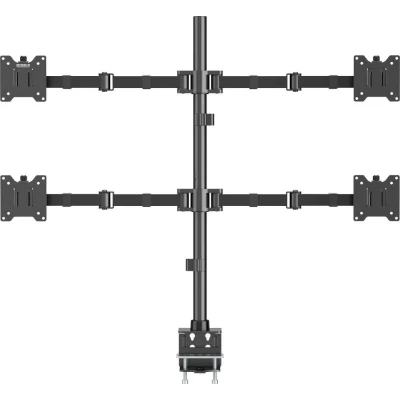 Immagine di SpeaKa Professional SP MM 541 4 vie Supporto da tavolo per monitor 43,2 cm (17) 88,9 (35) Nero Inclinabile + girevole, Ruotabile, Regolabile in altezza
