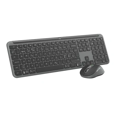 Immagine di Kit con mouse e tastiera wireless Signature Slim MK950 di Logitech Grafite, Layout Internazionale QWERTY