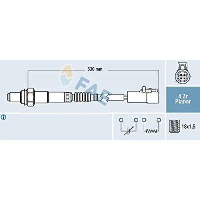 Immagine di FAE 77256 Sonda lambda Blu FORD: Focus 2 Kombi, 2, KA Hatchback, VOLVO: V50