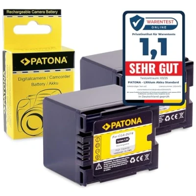 Immagine di PATONA 2x Batteria Ricambio per Panasonic CGA DU14, DU06, DU07, DU21, VW VBD070, VBD140, VBD210 Batterie