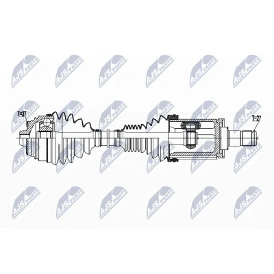 Immagine di NTY NPW BM 179 Albero motore / Semiasse Assale anteriore Sx 575 Trasmissione automatica