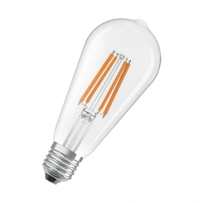 Immagine di OSRAM Lampada LED Energy Class nella classica forma Edison, 3,8 W / 806 lm, EEK A, luce bianca fredda (4000 K), CRI 80, in vetro senza piombo di colore trasparente, attacco E27, IP20, diametro 64 mm.