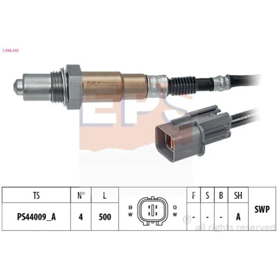Immagine di EPS 1.998.343 Sonda lambda Made in Italy OE Equivalent riscaldato, planare, Filettatura prelubrificata KIA: RIO 3, cee‘d II Hatchback