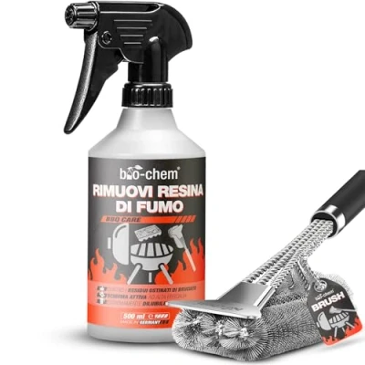 Immagine di Bio chem Set di Spray detergenti per barbecue e forni 0,5L + spazzola detergente sgrassante 2 in 1
