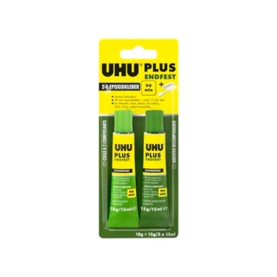 Immagine di UHU 11525 Plus Adesivo Epossidico a Due Componenti, Trasparente, 30 ml