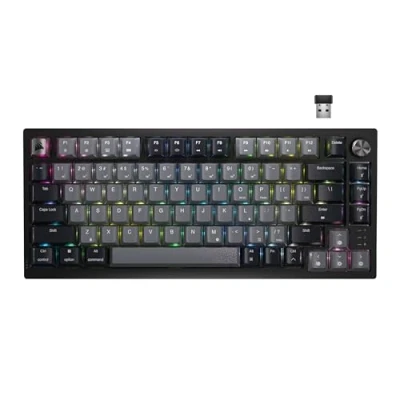 Immagine di Corsair K65 PLUS WIRELESS Tastiera meccanica da gioco 75% RGB, sostituibile a caldo Interruttori MLX Red Linear pre lubrificati Attenuazione del rumore doppio strato Tasti PBT QWERTY