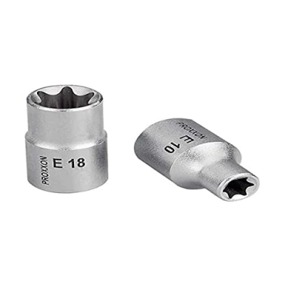 Immagine di Proxxon Inserto per chiave a bussola 1/2&quot; (E 24, ESTERNO TX, acciaio al cromo vanadio 31 CRV 4, cricchetto) 23391