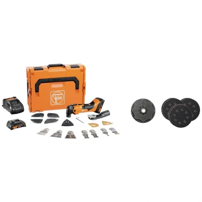 Immagine di Fein AMM 500 PLUS CE Set 71293868000 Utensile multifunzione a batteria incl. seconda batteria, caricabatterie, accessori, valigia 18 V 2 Ah