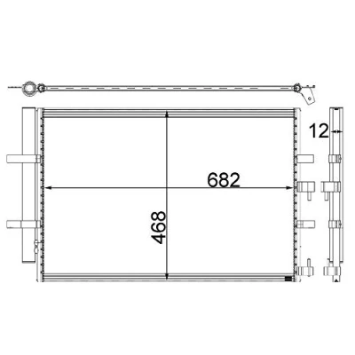 Immagine di MAHLE ORIGINAL AC 32 000P Condensatore con essiccatore 682mm FORD: Transit Custom V362 Van, Mk7 Van
