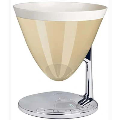 Immagine di BUGATTI, Uma, Bilancia da Cucina Digitale con Timer, Display Elettronico, Ciotola Pesa Alimenti rimovibile, Portata massima 3kg, Design elegante (Cromo)