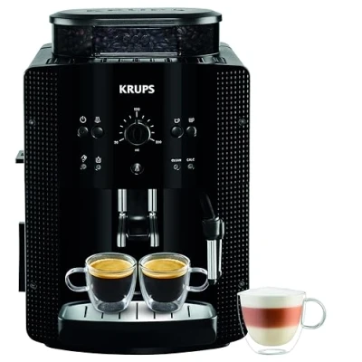 Immagine di Krups Macchina per caffè espresso con macinacaffè e montalatte in acciaio inox Standard Nero
