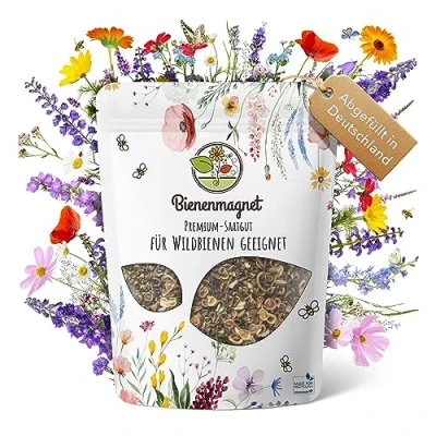 Immagine di 250 g di semi fiori selvatici per un prato fiorito colorato, mix colorati e ricchi nettari, api farfalle (incluso eBook gratuito)
