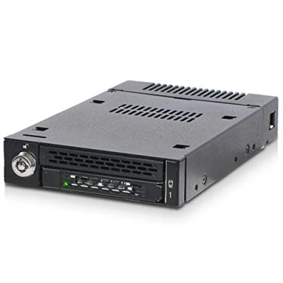 Immagine di Icy Dock Rack Rimovibile, Robusto Contenitore in Metallo per 1 x PCIe 4.0 2230/2242/2260/2280/22110 M.2 NVMe SSD 3,5&quot; Baia, MiniSAS HD (SFF 8643) ToughArmor MB833M2K B