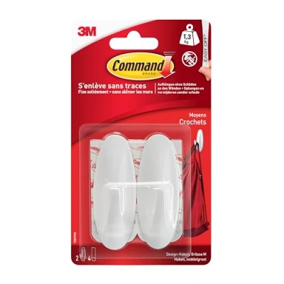Immagine di 3M Ganci di design medium™ Command (L x L A) 79 29 mm Bianco Contenuto: 2 pz.