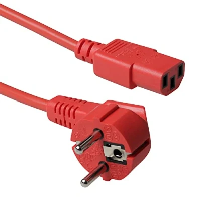 Immagine di ACT Schuko C13, 1.2m cavo di alimentazione Rosso 1,2 m Accoppiatore C13