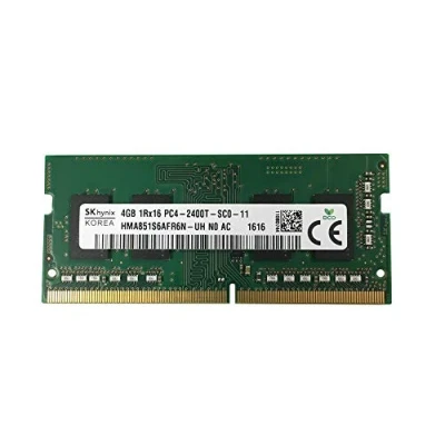 Immagine di HYNIX SK 4GB PC4 19200 DDR4 2400Mhz Modulo di Memoria SODIMM Senza Buffer CL17 260 Pin Non ECC HMA851S6AFR6N UH