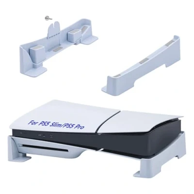 Immagine di Tolesum PS5 Slim Supporto Orizzontale Compatibile con Digital/UHD Console,Stabile Base Antiscivolo la Console PlayStation 5 Disc&amp;Digital (bianco)