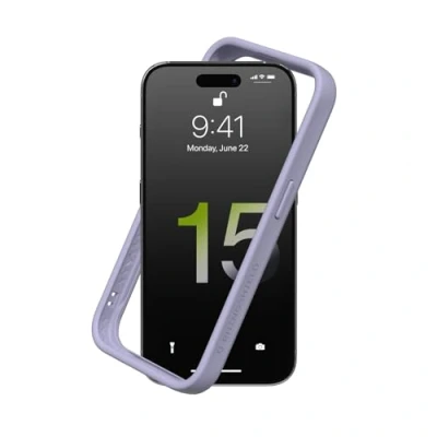 Immagine di RhinoShield Bumper Case Compatible with [iPhone 15 Pro Max] CrashGuard Shock Absorbent Slim Design Protective Cover 3.5M / 11ft Drop Protection Lavender
