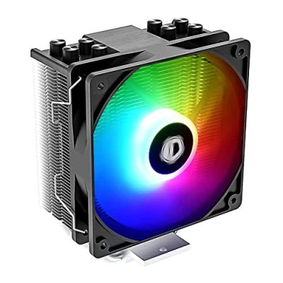 Immagine di ID COOLING SE 214 XT ARGB CPU Cooler 4 Heatpipes Air Light Sync con scheda madre (connettore 5V 3 PIN) ventola per Intel/AMD, LGA 1700 compatibile