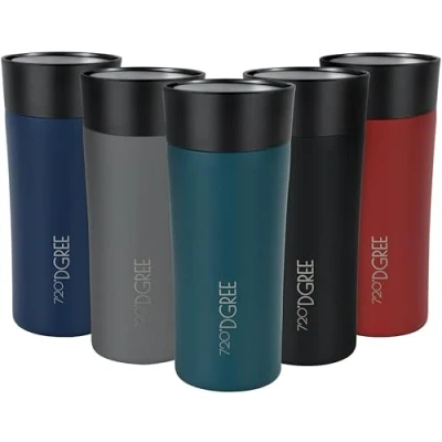 Immagine di 720DGREE Tazza Termica Viaggio 350ml “PleasureToGo 2.0“ 3 Misure, Senza BPA, Prova Perdite, Acciaio Inossidabile, Doppia Parete Isolata Sottovuoto, 360 Coperchio Caffè, Tè 5h caldo, 10h freddo