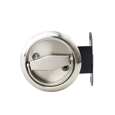 Immagine di NUZAMAS Serratura rotonda per porta tascabile, set di serrature privacy, in acciaio inossidabile 304, camera da letto, cucina, bagno, lavanderia, privacy