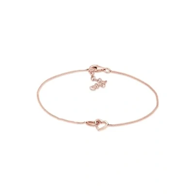 Immagine di Elli Bracciale Donne Cuore Intrecciato Connessione in Argento Sterlino 925 Placcato Oro Rosa