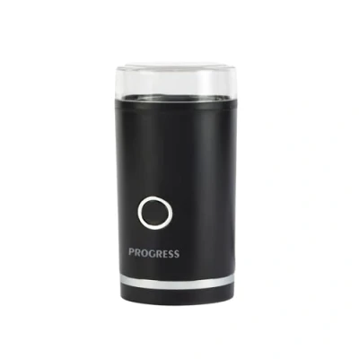 Immagine di Progress EK6135PVDE Macinacaffè e spezie elettrico per chicchi di caffè, funzionamento One Touch, lama in acciaio inossidabile, coperchio trasparente, capacità 70 g, noci semi, 180 W