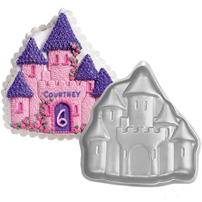 Immagine di Stampo per torte in alluminio 3D Castello a forma di teglia torta compleanno fai da te Forniture cucina