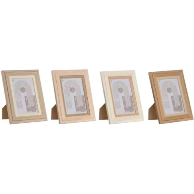 Immagine di Home ESPRIT Cornice portafoto multicolore in vetro legno MDF scandinavo 13 x 2,8 18 cm (4 pezzi)