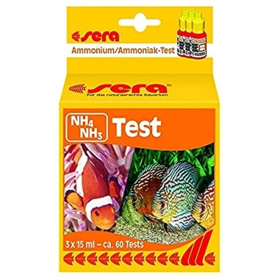 Immagine di sera 04910 Test di ammonio/ammoniaca (NH4/NH3), dell&#039;Acqua per Circa 60 misurazioni, Misura in Modo affidabile e preciso ammonio ammoniaca, Acqua Dolce Mare, Acquario o Stagno, 45 ml