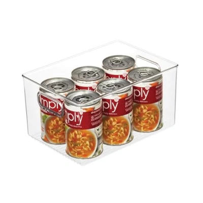 Immagine di iDesign Organizer cucina con manico, Contenitore in plastica extra large senza coperchio, Scatola ideale per cassetti, dispensa e molto altro, trasparente