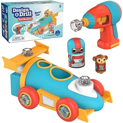Immagine di Learning Resources Macchina da Corsa Bolt Buddies Design &amp; Drill, Multicolore, Medium, EI 4186