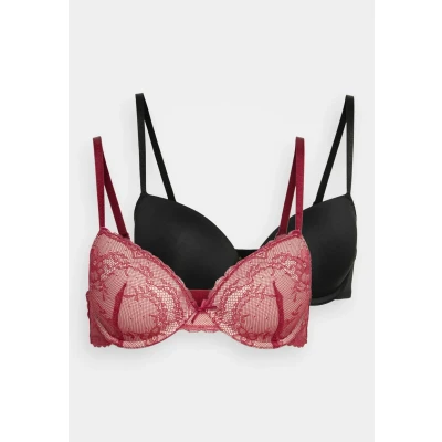Immagine di Dorina 2 PACK Reggiseno con ferretto, Donna, Taglia: 75A, Red/black
