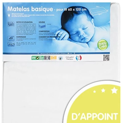 Immagine di Babycalin Materasso in tessuto non tessuto, 60 x 120 8 cm, bianco