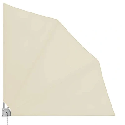 Immagine di Deuba 2X Tenda a Ventaglio da Balcone Pieghevole con Supporto 140x140cm Frangivento Privacy Terrazza Laterale