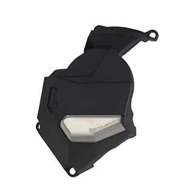 Immagine di POLISPORT 8486500001 Protezione coperchio frizione in plastica resistente contro possibili urti compatibile con le moto Honda Africa Twin 1100L DCT 20&#039; 23&#039; a colori Nero