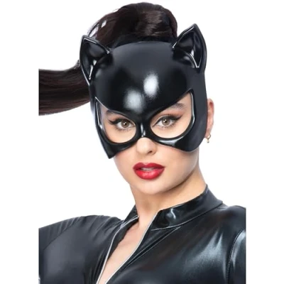 Immagine di Smiffys Fever Maschera per gli occhi da gatto nero, Su elastico