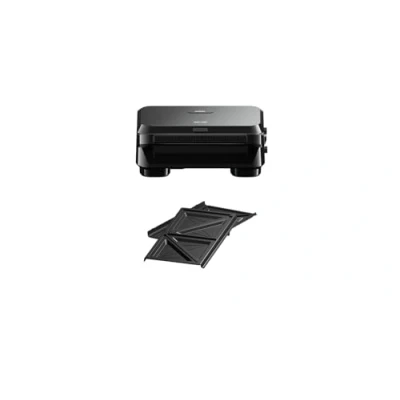 Immagine di Braun SnackMaker 5 SM5000 Maker per sandwich rimovibili, in alluminio pressofuso, 800 W, colore: Nero