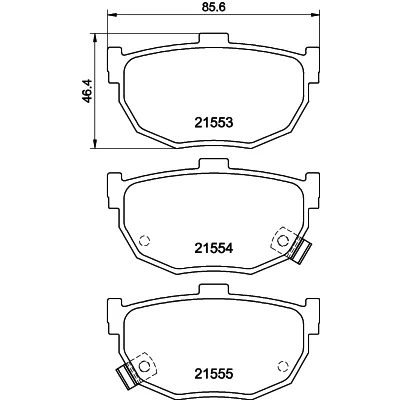 Immagine di HELLA 8DB 355 006 411 Kit pastiglie freno con segnalatore acustico usura HYUNDAI: COUPE, Coupe II, Elantra IV Sedan, KIA: Cerato Hatchback