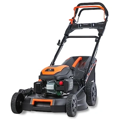 Immagine di Tagliaerba a scoppio semovente RM5170Pro con motore benzina 4 tempi da 170cc e trazione flessibile 51 cm di taglio, ideale per tutti i giardini