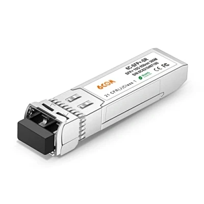 Immagine di 6COMGIGA Modulo Transceiver SFP + 10GBase SR 10Gb/s per Cisco 10G SR, Ubiquiti, Supermicro, Netgear, Mikrotik, ZTE (MMF, 850nm, 300 Meter, DDM)