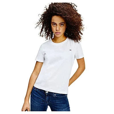 Immagine di Tommy Jeans Regular C NECK TEE Tshirt basic, Donna, Taglia: 3XL, White