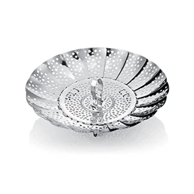 Immagine di Tescoma 644806 Presto Cestello per Cottura a Vapore, Acciaio Inossidabile, Argento, 24 cm, 1 Pezzo