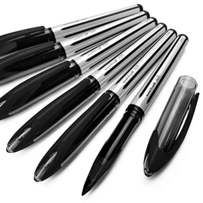 Immagine di uni ball Air UBA 188 L Penna a sfera media, 0,7 mm, confezione da 12, colore: Nero